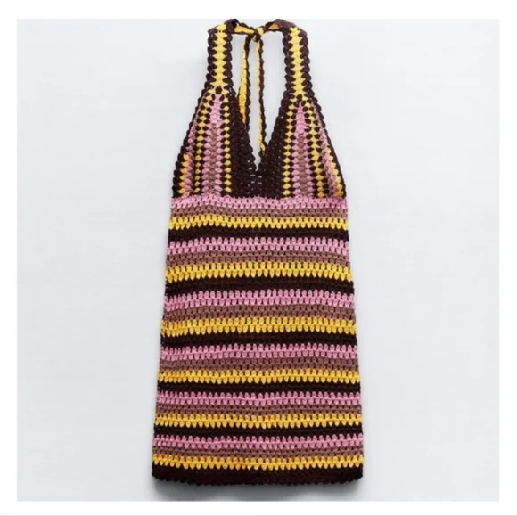 🆕️ Zara Crochet Halter Dress - Picture 4 of 4